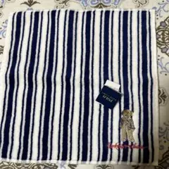 新品未使用 Polo Ralph Lauren ベア ストライプタオルハンカチ