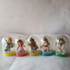 ファイナルファンタジー７　ガチャ王　フィギュアキーホルダー５種セット