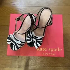 kate spade NEW YORK ストライプ リボン ウェッジサンダルのサムネイル