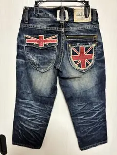 ロリータジーンズ　七部丈　XS ユニオンジャック　イギリス国旗のサムネイル