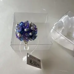 新品 帯留め ベルフラワーの帯留め ¥5500のお品 紫陽花
