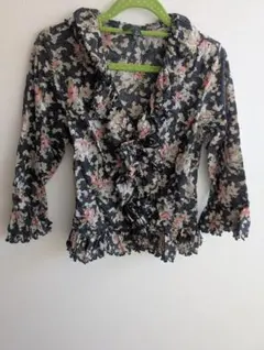 LAUREN JEANS CO. フラワープリント七分袖シャツ Sラルフローレン