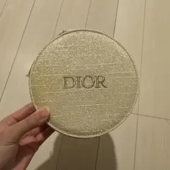 Dior ゴールド ラウンドポーチ
