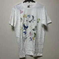 蝶のペイントTシャツ ホワイト