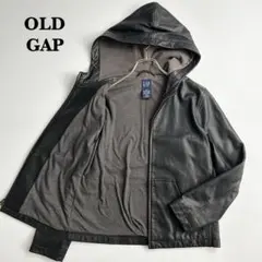 old gap leather レザー フーディ パーカー ラムレザー y2k - メルカリ
