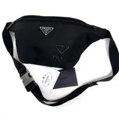 PRADA ボディバッグ 近年モデル ロゴ ナイロン サフィアーノレザー