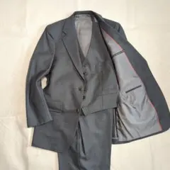 美品 ジェイプレス スーツセットアップ スリーピース ベスト付き グレー
