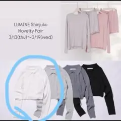 新品未使用タグ付き♡リランドチュール♡ノベルティクロップドポロニットのサムネイル