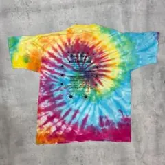 GILDAN】魔 モザイクプリント タイダイTシャツ サイケ 90s M 希少 