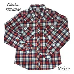 【美品】Columbia TITANIUM レディースチェックシャツ Ｍサイズ