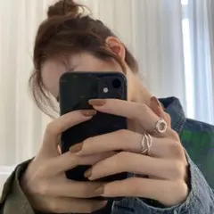 m03韓国 売れ筋商品☆2個セット☆即日発送☆指輪 ☆ ペアリング ワッカ