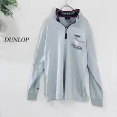 DUNLOP MOTORSPORT ハーフジップポロシャツ ボーダー メンズMのサムネイル