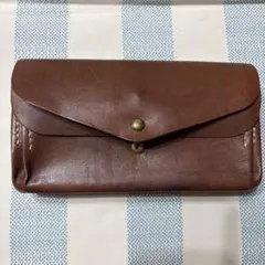 genten ゲンテン　ダブルフラップ 長財布 シャドーオイル ①