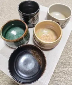 茶道 陶器 茶碗 5個セット