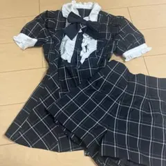 Secret Honey シーハニ 半袖 セットアップ ブラック チェック