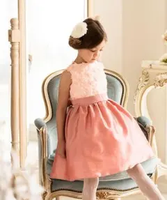 キャサリンコテージ 子供ドレス 110cm 結婚式 ワンピース ピーチピンク