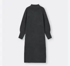 GUニットワンピース ブラック 長袖