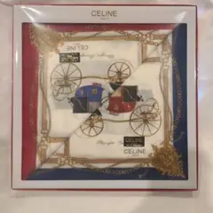 新品セリーヌレア柄◆超人気馬車柄大判ハンカチミニスカーフ●膝掛け58×58㎝ 新品セリーヌレア柄◇超人気馬車柄大判ハンカチミニスカーフ