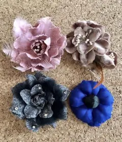 コサージュ　花　4個セット