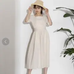 WEGO/バックオープンチェックロングワンピース