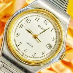 稼動　セイコー　スピリット　レディース腕時計　デイト　ゴールド　シルバー