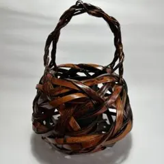 竹製 編み込みデザイン 花器 蝉花籠 - メルカリ