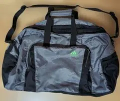 【美品】adidas ボストンバッグ グレー/ブラック旅行バック/大容量/部活