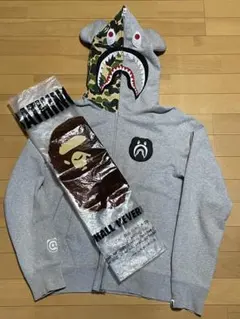 限定！BAPE CAMO SHARK BEAR FULL ZIP HOODIE