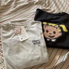 未使用と着用済 しまむらOSAMU GOODS Tシャツ グレーMとチャコールLのサムネイル