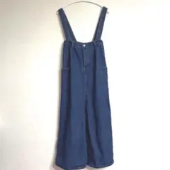 ダークブルー デニム サロペット