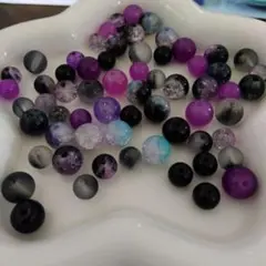 ガラスビーズセット 60g 多色 10mm