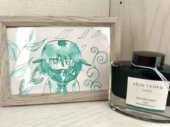 手描き イラスト オリジナル ペン画 ハガキサイズ