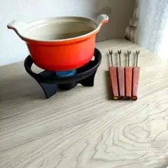 ル・クルーゼ ＊フォンデュキャニスター キャンドルスタンド オーナメント セット ル・クルーゼ ＊フォンデュキャニスター キャンドルスタンド