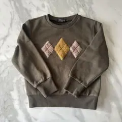 【美品】キッズCOSME CA ISMダイヤモンド刺繍トレーナー 120