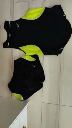 ASICS ランニングウェアセット ブラック/イエロー