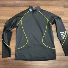 adidas ブラック/イエロー 長袖シャツ S