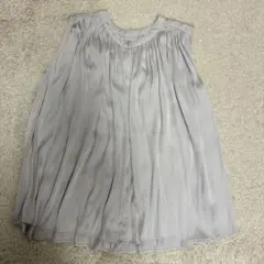 グレー ノースリーブ シャツ・ブラウス