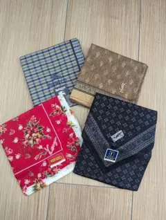 メンズハンカチ３枚とレディースハンカチ１枚