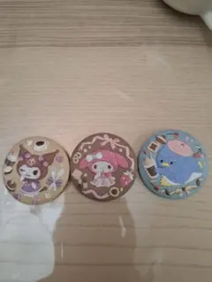 サンリオ刺繍缶バッチ３つセット