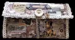 ヴィンテージ風 ジャバラ ファイル　おすそ分け　玉紐　デザペ　封筒　シール　メモ