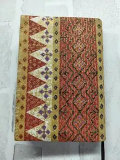 ブックカバー　和風金茶②