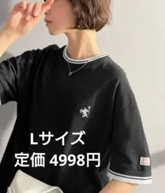 Classicalelf 胸刺繍ルーズポロTEE ブラック Lサイズ