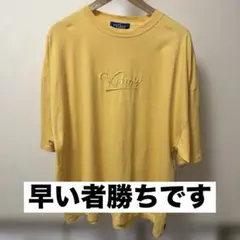 Keboz 刺繍ロゴ Tシャツ イエロー　ビックシルエットのサムネイル