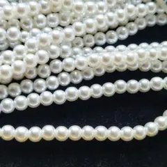 ✨粒揃い！AAAAランク✨ 【厳選照り】3-3.5mm 天然ベビーパール連 