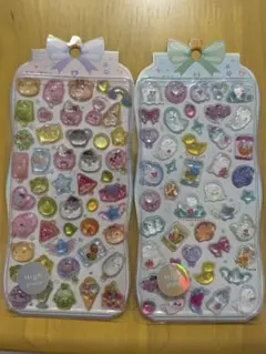 【新品未使用】ぷくぷく3Dクリスタルシール くま・おばけ2枚セット 硬め