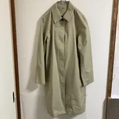 ユニクロ　ベージュ ステンカラーコート サイドポケット付き