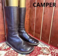 CAMPER ダークブラウン レザー ロングブーツ