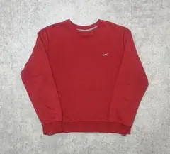 00s Nike スウェット　ワンポイント刺繍レッド