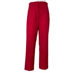 ZARA USA S レッド ハイウエスト ストレートパンツ レディース