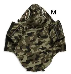 犬服犬用レインコートおしゃれカッパ雨具迷彩M